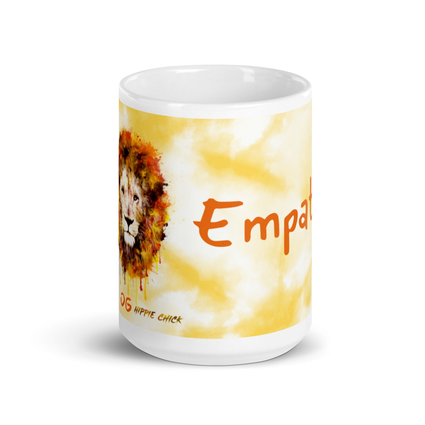 Gold Tie Dye White Glossy Mug - Empath