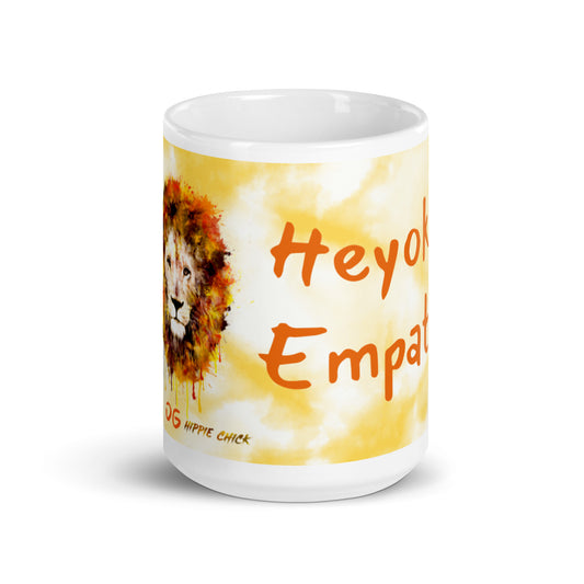 Gold Tie Dye White Glossy Mug - Heyoka Empath