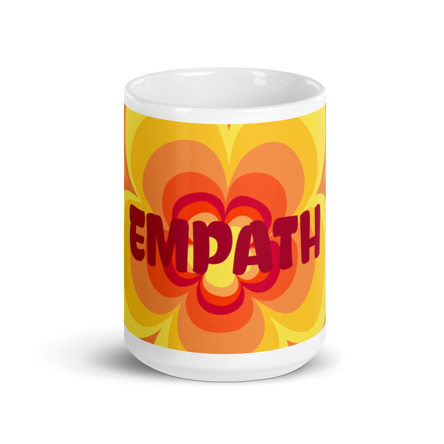 Tasse brillante blanche Sunny Flower 2 - Empath