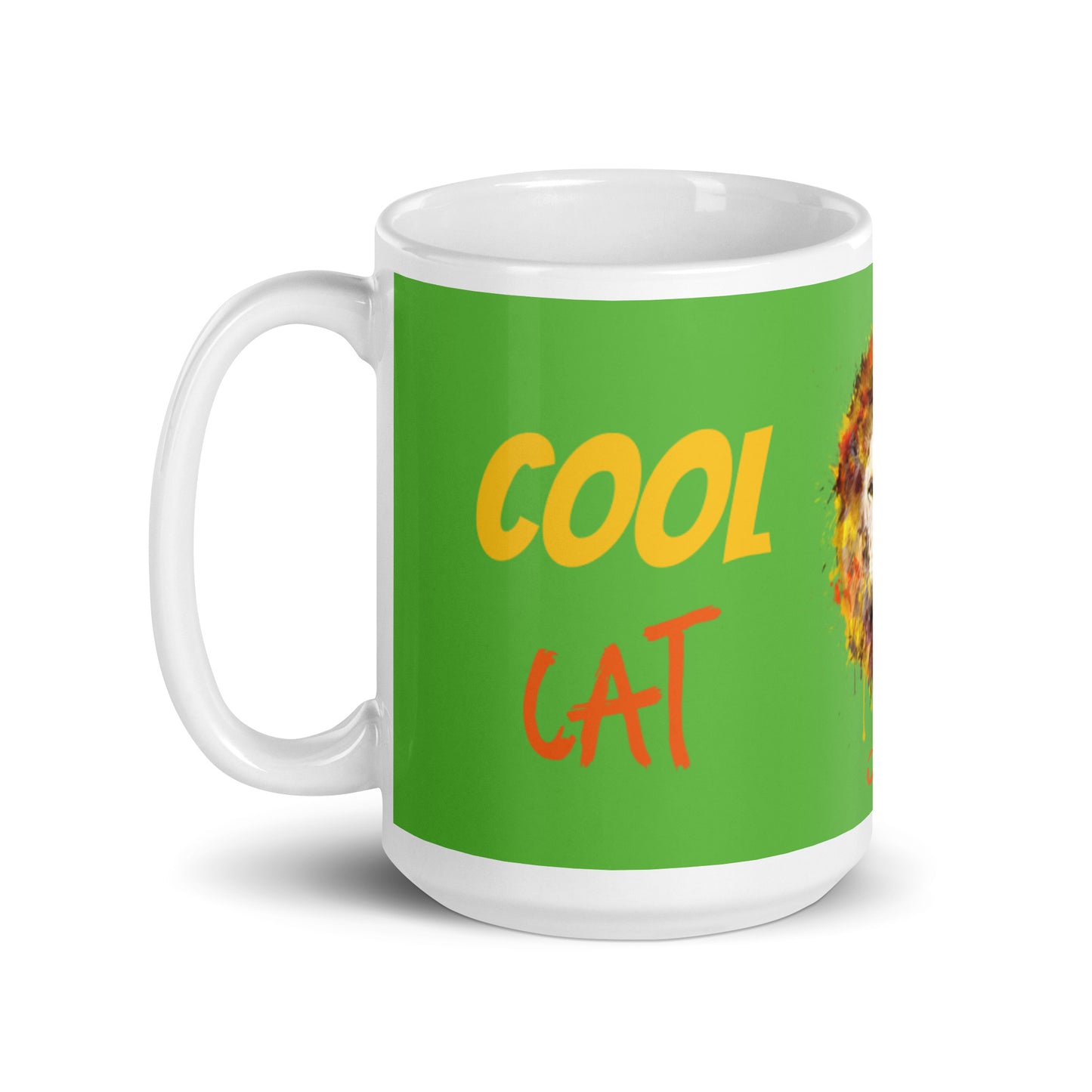 Grinch White Glossy Mug - Cool Cat