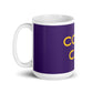 Purple White Glossy Mug - Cool Cat