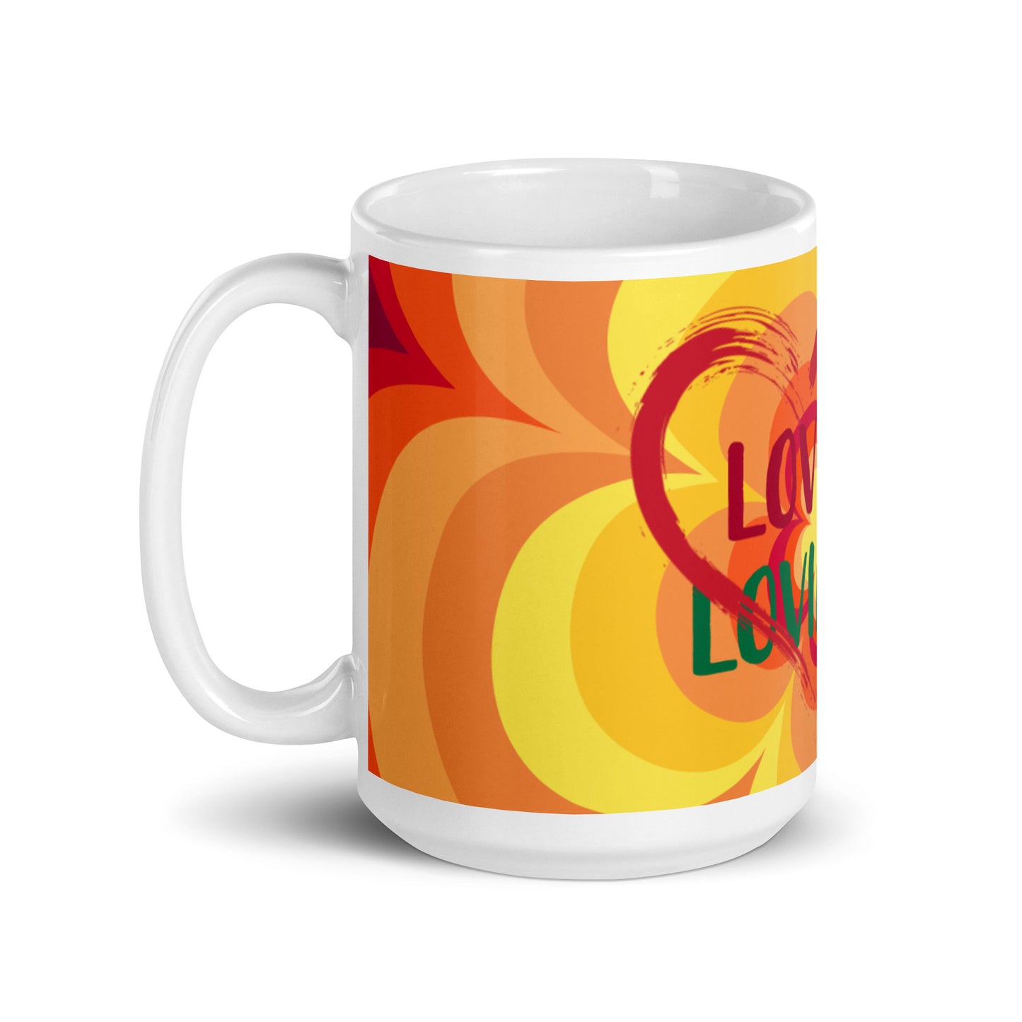 Sunny Flower 2 White Glossy Mug - Loving U Loving me