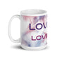 Tie Dye White Glossy Mug - Loving U Loving me