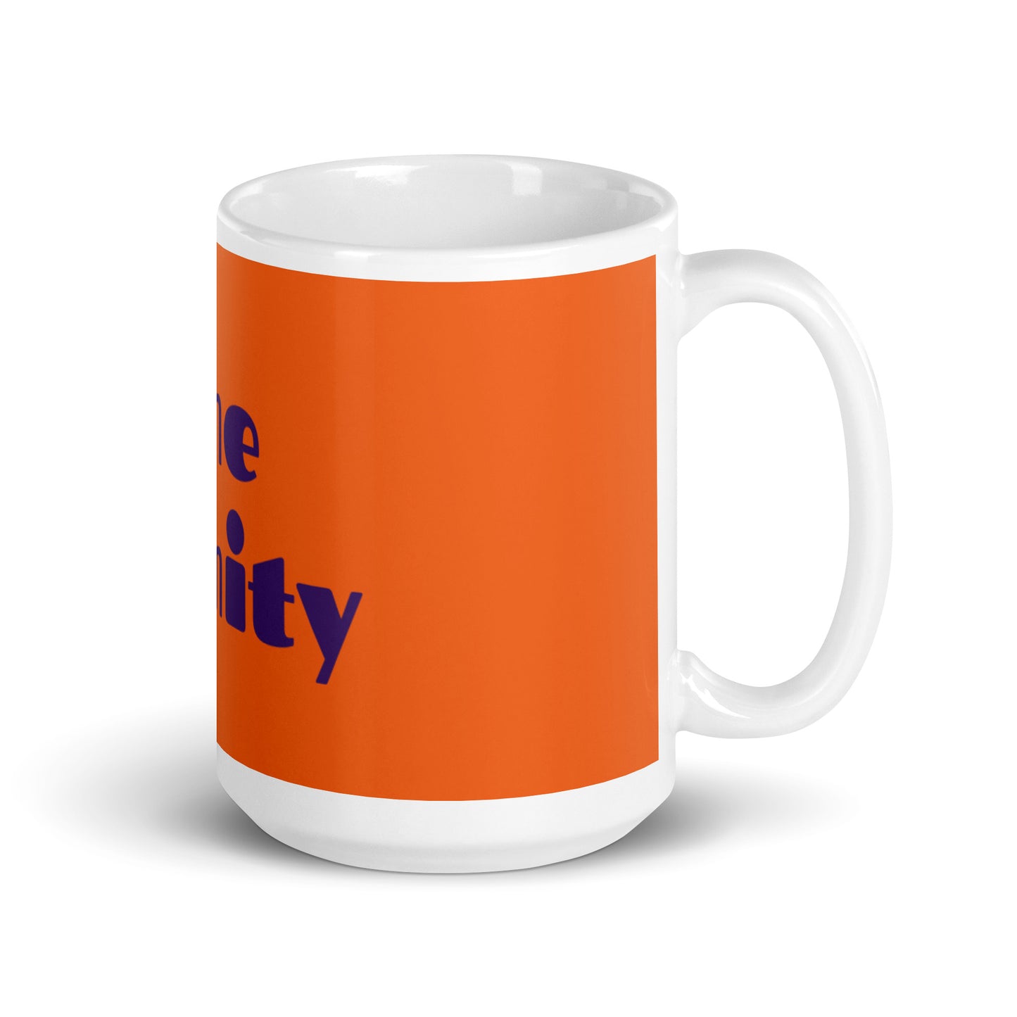 Orange White Glossy Mug - The Trinity