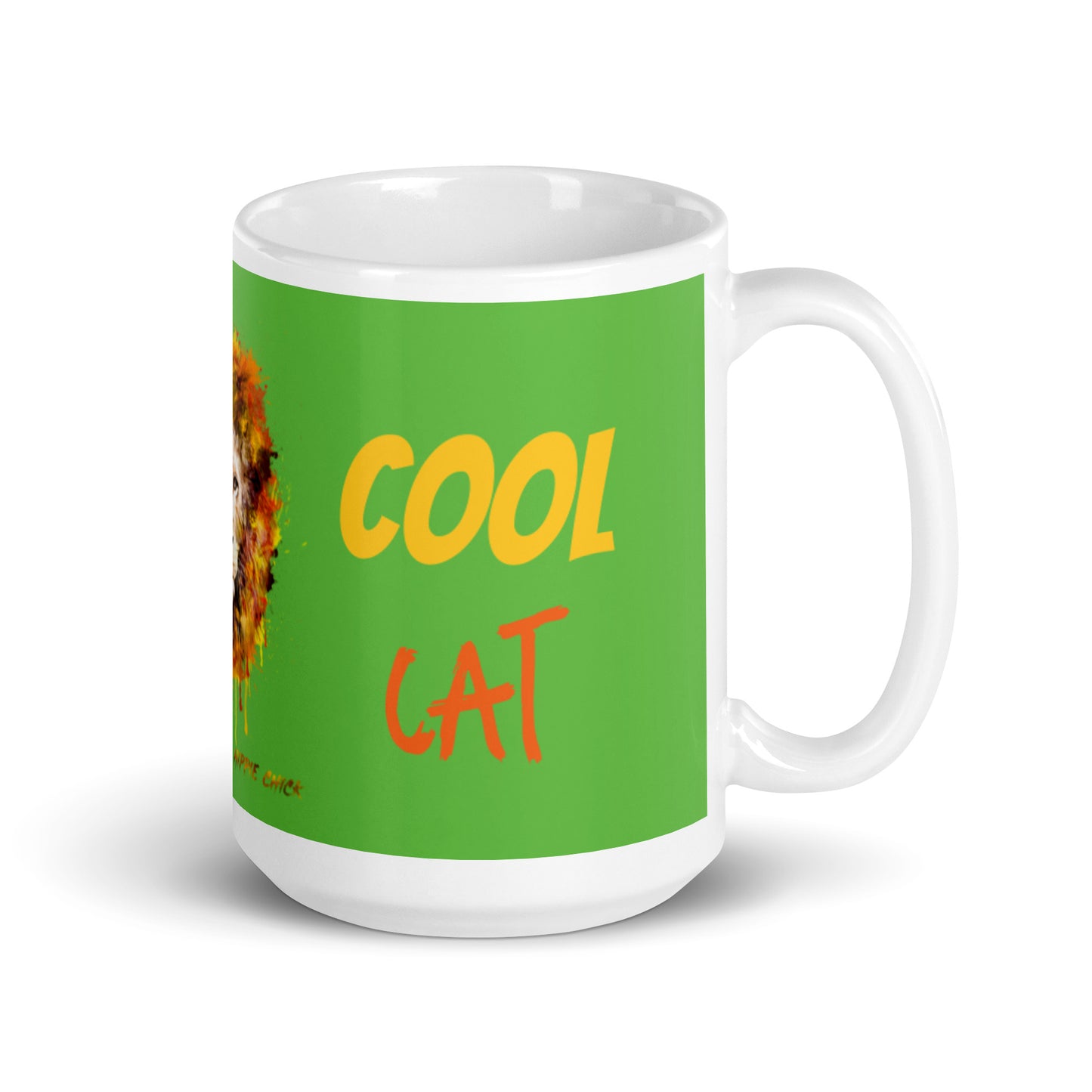 Grinch White Glossy Mug - Cool Cat