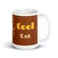 Bronze White Glossy Mug - Cool Cat