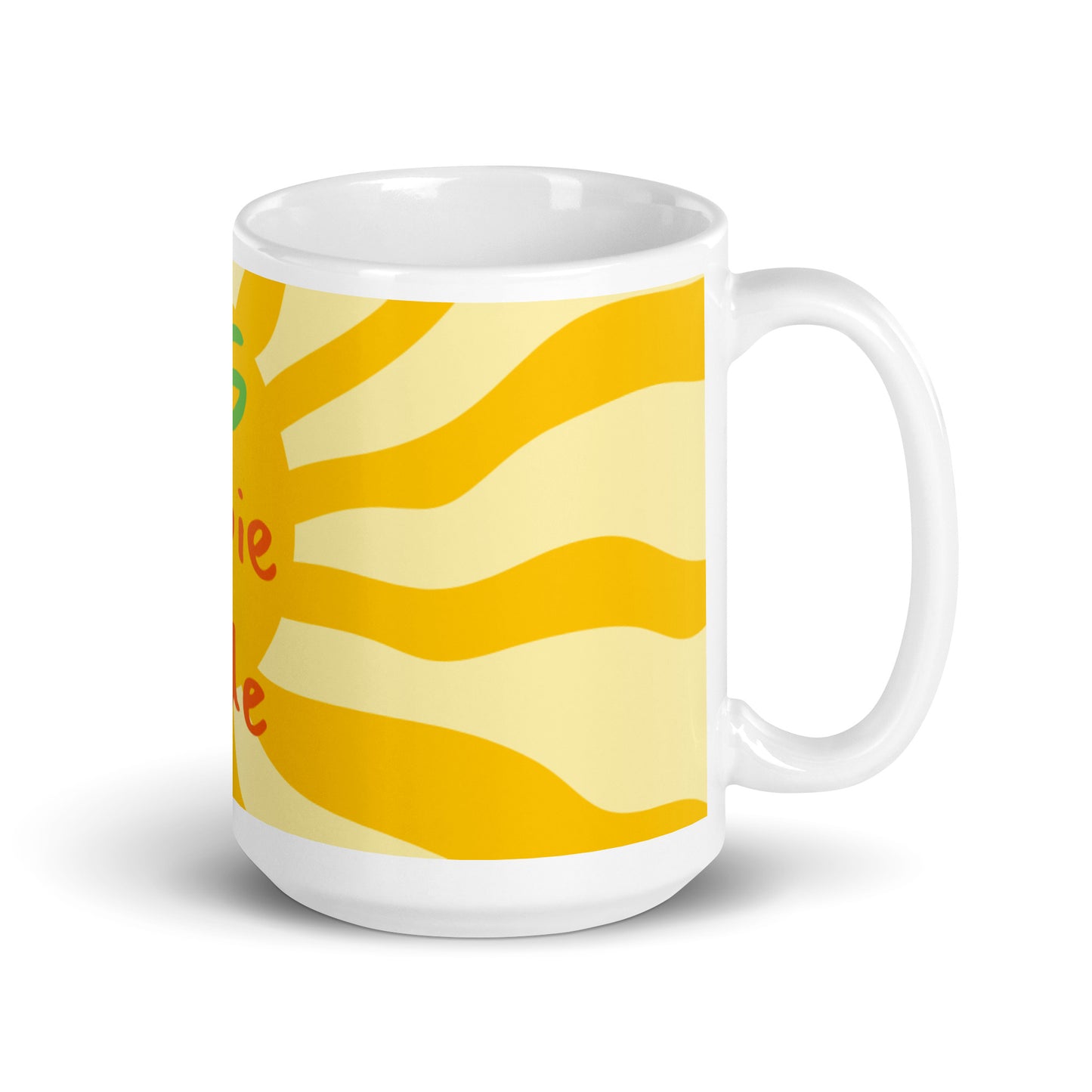 Mug Brillant Blanc Soleil - OG Hippie Dude