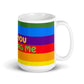 Rainbow White Glossy Mug - Loving you Loving me