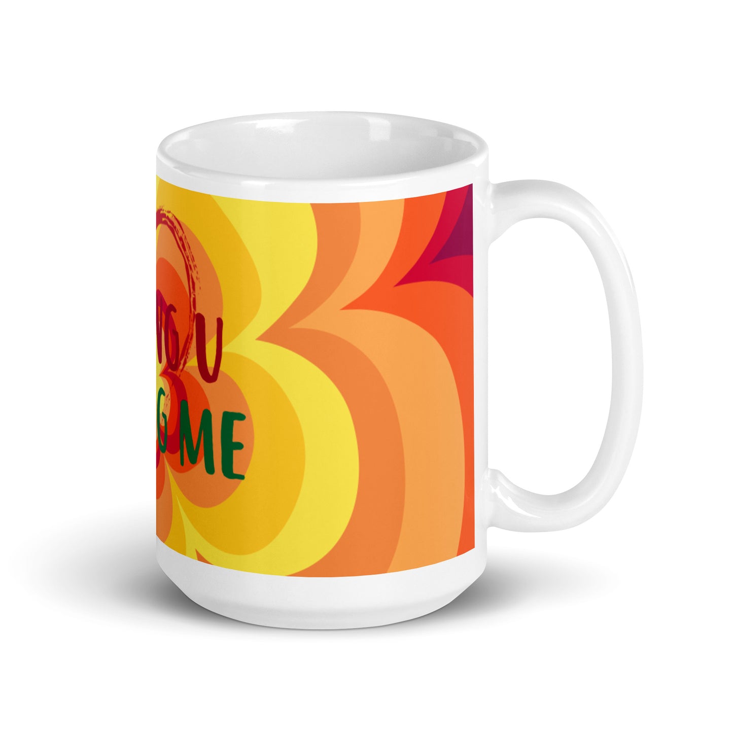 Sunny Flower 2 White Glossy Mug - Loving U Loving me