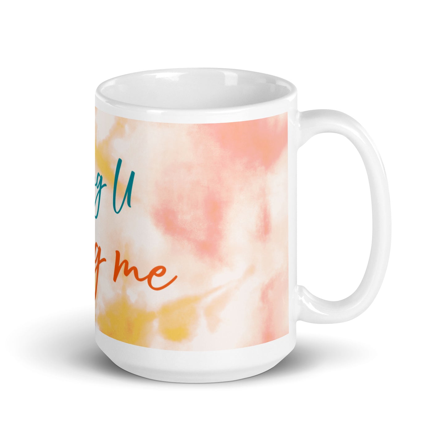 Orange Tie Dye White Glossy Mug - Loving U Loving me