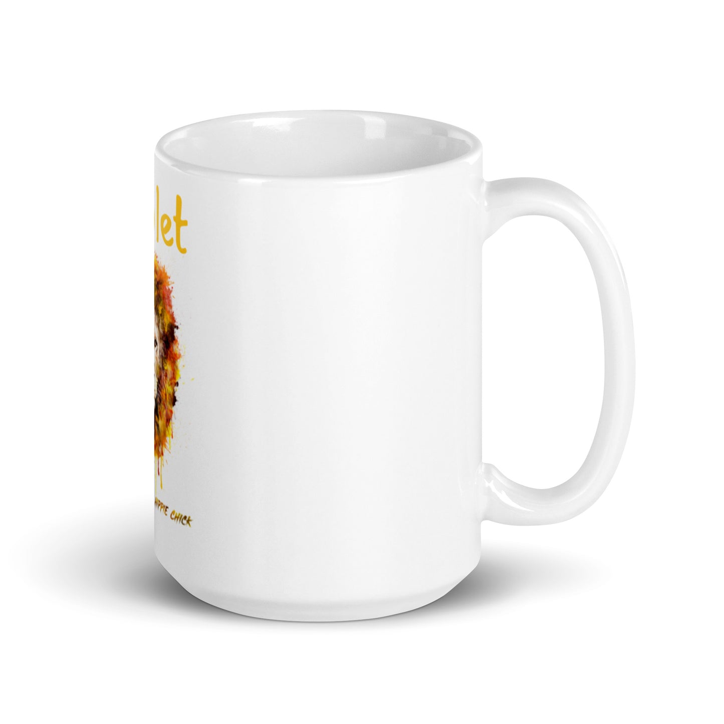 White Glossy Mug - Boulet (Yellow)