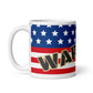 USA White Glossy Mug - Warrior
