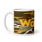 Camo Rays White Glossy Mug - Warrior