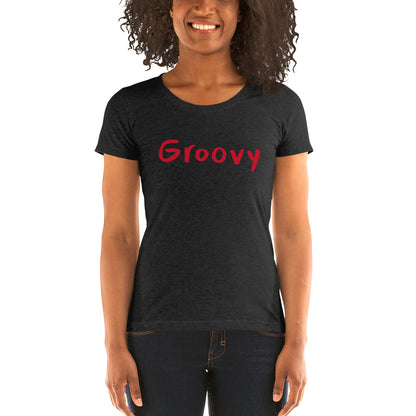 Ladies' Short Sleeve - Groovy (Burgundy)