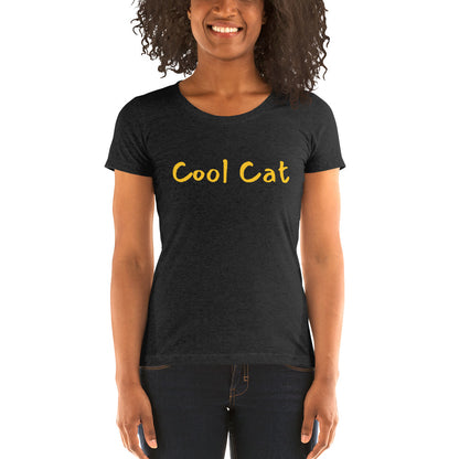 Ladies' Short Sleeve - Cool Cat (Yellow)