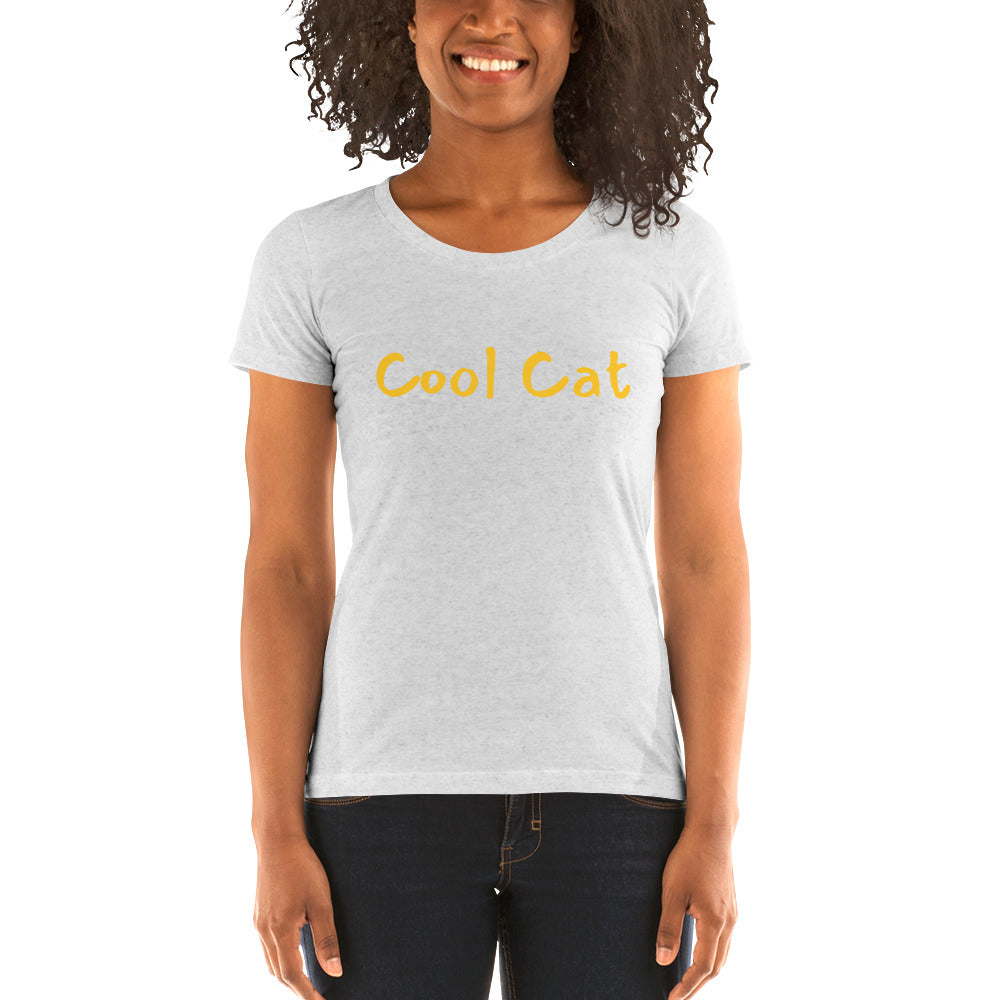 Manches courtes pour femmes - Cool Cat (Jaune)